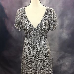 J. Crew Dress 8 Medium 100% Silk Tie Waist Chain